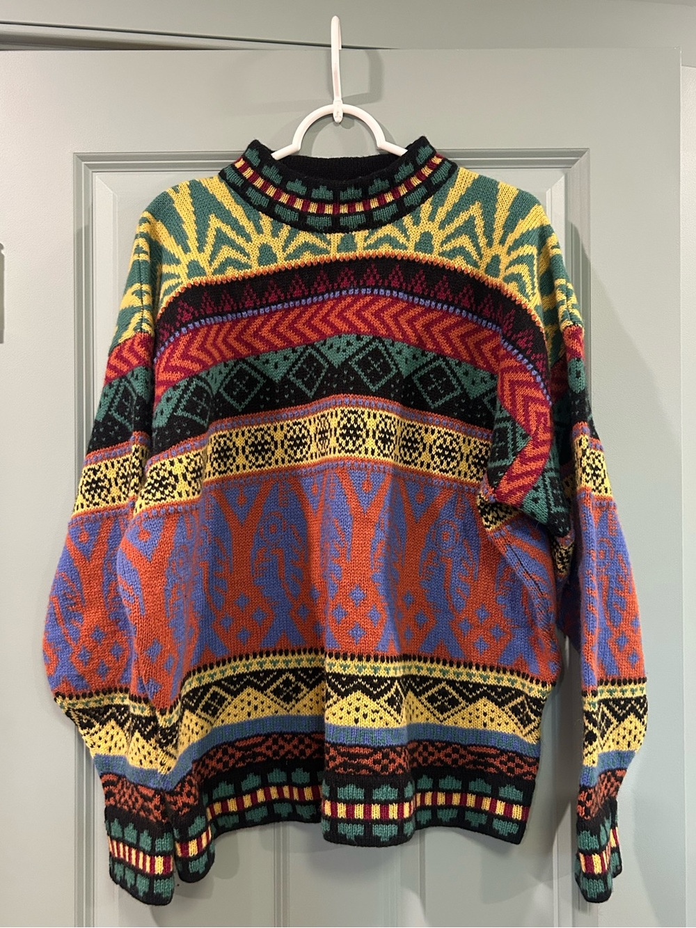 ✨Vintage 1980’s French Connection Pure Wool Pull Over - size XL✨